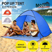 Mountview Pop Up Beach Tent Camping Portable Hiking Tents 2/4 Person Shelter
