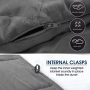 Dreamz Weighted Blanket Heavy Gravity Adults Sleeping Deep Relax 9KG Grey.