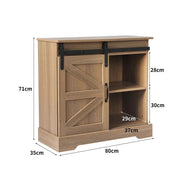 Levede Buffet Sideboard – Storage Cabinet with Sliding Barn Door for Kitchen