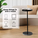 Levede Side Table Tea Coffee Desk Round Marble Base Bedside Sofa Small Minimal