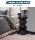 Levede Side Table Retro Terrazzo Round Magnesia Concrete Stool Bedside Outdoor
