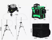Laser Level Green Self Leveling Tripod 12 Line 360° Rotary Cross Measure Tool