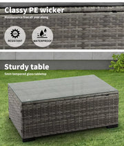 Levede 5pcs Outdoor Sofa Set Patio Furniture Setting Garden Chair Table Lounge