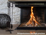 Traderight Fireplace Tool Set 4 PC Fire Place Poker Brush Shovel Stand Cast Iron