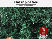 Santaco Christmas Tree 2.4M 8Ft Xmas Decorations Fibre Optic Multicolour Lights