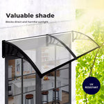Mountview Window Door Awning Outdoor Canopy UV Patio Rain Cover DIY 1M X 2.4M
