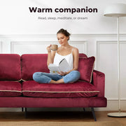 Levede 3 Seater Sofa Chair Italian Velvet Couch Lounge Armchair Recliner 210cm