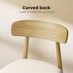 Levede 2x Dining Chairs Kitchen Chair PU Leather Rubberwood Frame Cafe Lounge