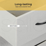 Levede Chest of Drawers Storage Cabinet Tower Dresser Tallboy  Beige 3 Drawers