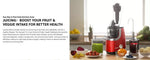 Spector Cold Press Slow Juicer Whole Fruit Juice Extractor Vegetable Processor