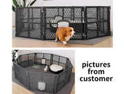 Pawz Pet Playpen Folding Dog Plastic Puppy Exercise Enclosure Fence Indoor Large