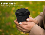 375ml Disposable Takeaway Paper Coffee Cups Triple Wall Take Away w/Lids 200set