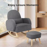Levede Rocking Chair Nursery Rocker Armchair Lounge Lazy Sofa Ottoman Footstool