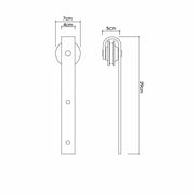 Levede Sliding Barn Single Door Hardwre Track Roller Kit1.5/1.83/2/2.4/3/3.6/4M