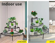 Levede Plant Stand Outdoor Indoor Metal Flower Pots Rack Corner Planter Shelf