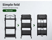 Levede Plant Stand 3/4/5 Tiers Outdoor Indoor Metal Flower Rack Garden Shelf