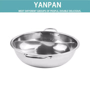Toque 34cm Stainless Steel Twin Mandarin Duck Hot Pot Induction Cooker No Lid