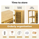 Levede Bamboo Shoe Storage Cabinet Laundry Organizer Cupboard Freestanding