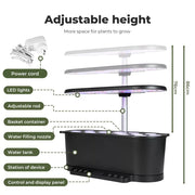 Hydroponics Growing System Indoor Seed Germination Garden Starter Kit 15 Pots