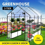 Levede Greenhouse Walk In 3 Tier Garden Shed PVC Cover Film Green House Tunnel