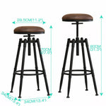 Levede 4x Bar Stools Industrial Kitchen Stool Barstool Swivel Dining Chairs