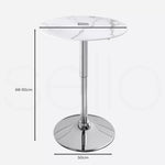 Levede Bar Table Swivel Gas Lift Counter Dining Furniture Cafe Outdoor White