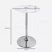 Levede Bar Table Swivel Gas Lift Counter Dining Furniture Cafe Outdoor White