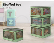 Storage Containers Stackable Lid Clothes Organiser Box 5 Side Open 28L Green
