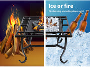 Fire Pit BBQ Grill Pits Outdoor Fireplace Camping Portable Garden Patio Heater.