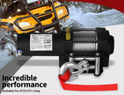 Electric Winch 4500LBS/2041KG 12V Wireless ATV UTV 4WD Boat Recovery Rope Remote