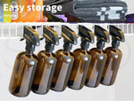 4x 500ml Amber Glass Spray Bottles Trigger Water Sprayer Aromatherapy Dispenser