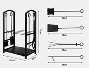 Traderight Firewood Rack 4 Fireplace Tool Log Wood Steel Large Holder Storage