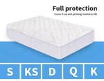 Dreamz Mattress Protectr Topper Quilted Waterproof Bed Cover Pillowtop Queen KS