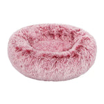 Pawz Pet Dog Calming Bed Cat Warm Soft Plush Round Washable Removable Cover Pink