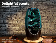 Incense Burner Waterfall Backflow Smoke Mountain Ceramic Cone Holder + 10 Cones