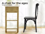 Levede 2x/4xDining Chairs Cross Back Chair Bentwood Outdoor Provincial Rattan
