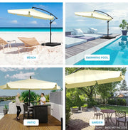 Mountview 3M Outdoor Umbrella Beach Umbrellas Cantilever Garden Patio Sun Beige