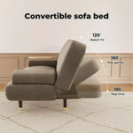 Levede Convertible Sofa Bed Lounge Couch Charging Station 3-Seater Side Table