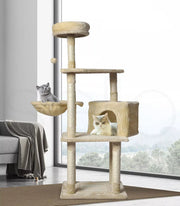 Pawz 130cm Cat Tree Toy Scratching Post Board Scratcher Tower Condo Wooden House