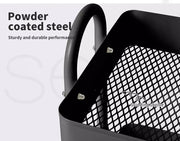 Levede 4 Tiers Kitchen Trolley Cart Steel Storage Rack Shelf Organiser Black