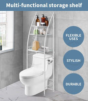 Dutxa 3 Tier Over Toilet Storage Shelf Rack Stand Washing Machine Steel Shelves