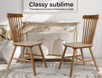Levede 2x Dining Chairs Kitchen Windor Chair Natural Wood Cafe Lounge OAK