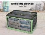 Storage Box Plastic Stackable Container Clothes Wardrobe Organiser 5 Side Open