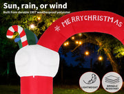 Santaco Christmas Inflatable Decor Stocking Arch 3M LED Lights Xmas Party Santa