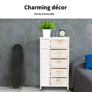 Storage Cabinet Side Table Bedside Tables Chest of 5 Drawers Tallboy (S)