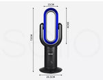 Spector Electric Heater Bladeless Hot+Cool 28'' Timer Remote Control Low Noise