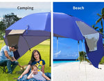 Mountview Beach Umbrella Outdoor Umbrellas Sun Shade Garden Shelter 2.33M Blue.