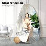 Yezi Full Length Floor Mirror Makeup Standing Mirrors Home Decor Ball Base 160cm