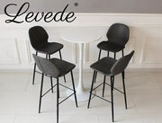 Levede 2x Round Bar Table Pub Tables Kitchen Marble Tulip Metal Base White
