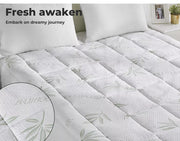 Dreamz Bamboo Pillowtop Mattress Topper Protector Cover Underlay Pad Single